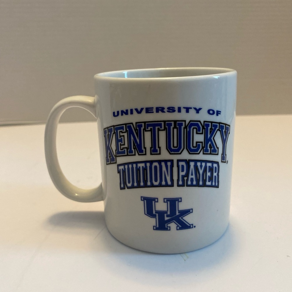 University Of Kentucky Ceramic Coffee Mug For You Or Your Parents White W/blue.